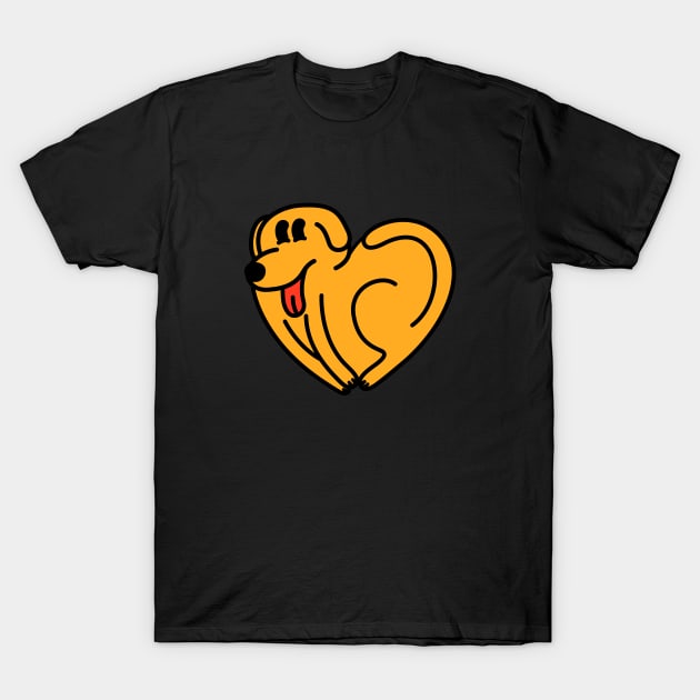 Dog Love Dog Heart T-Shirt by imotvoksim